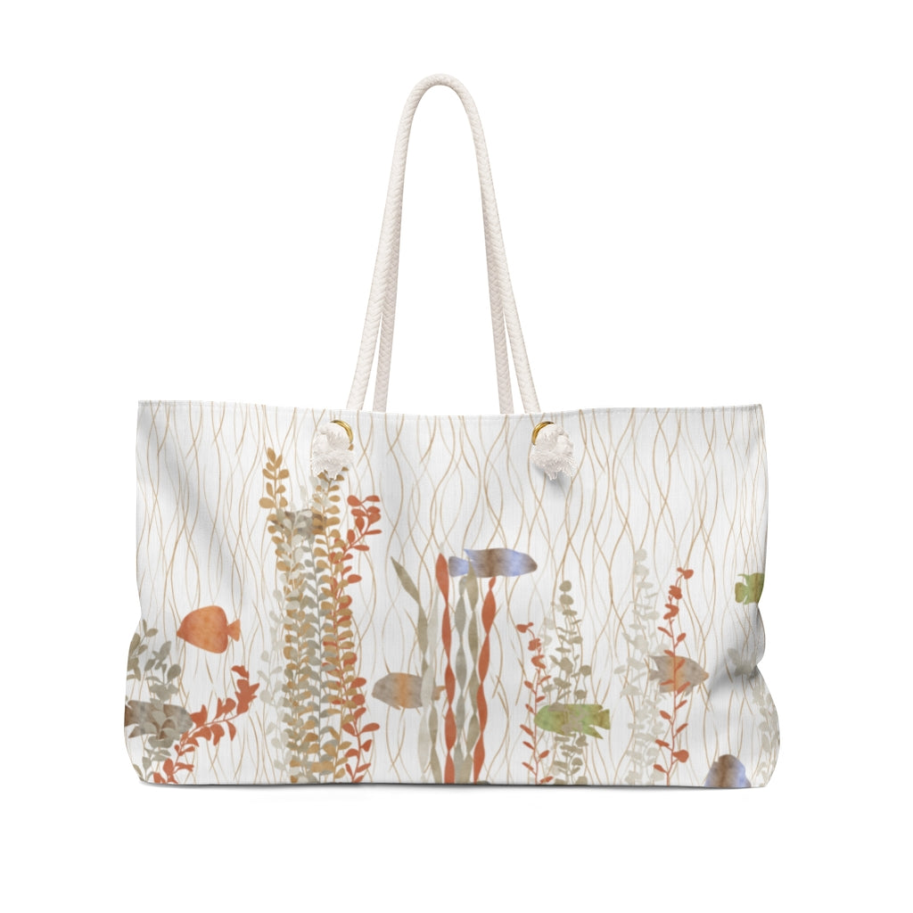 Aquarium Weekender Bag in Coral