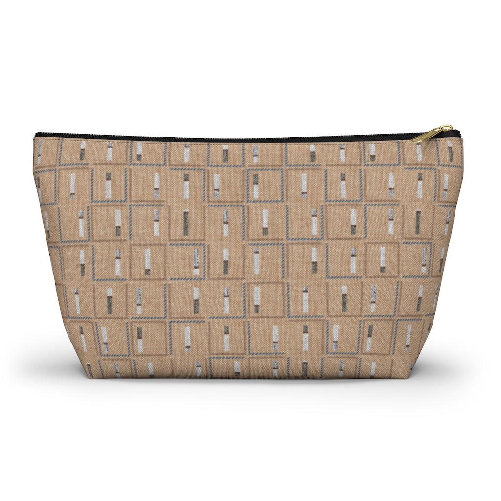 Pencil to Paper Accessory Pouch w T-bottom in Terracotta