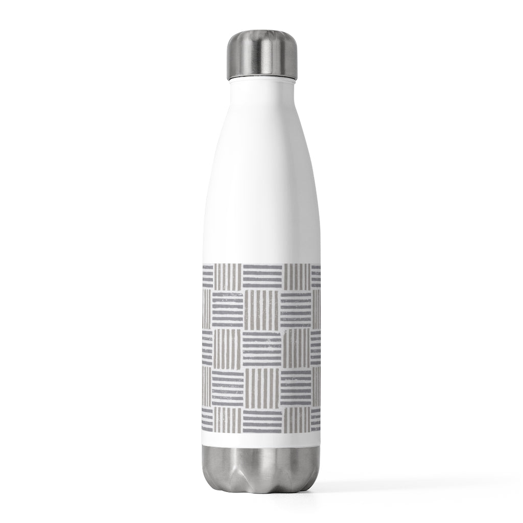 Block Plaid 20oz Insulated Bottle in Taupe