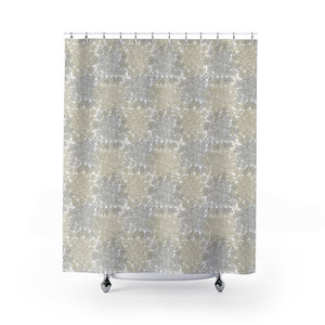 Queen Anne's Lace Shower Curtain in Brown