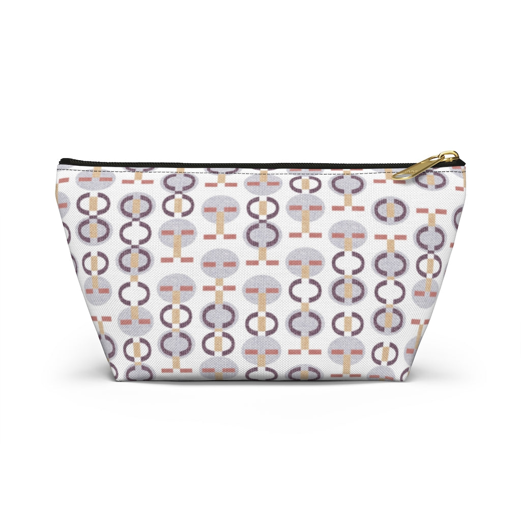 Telegraph Code Accessory Pouch w T-bottom in Purple