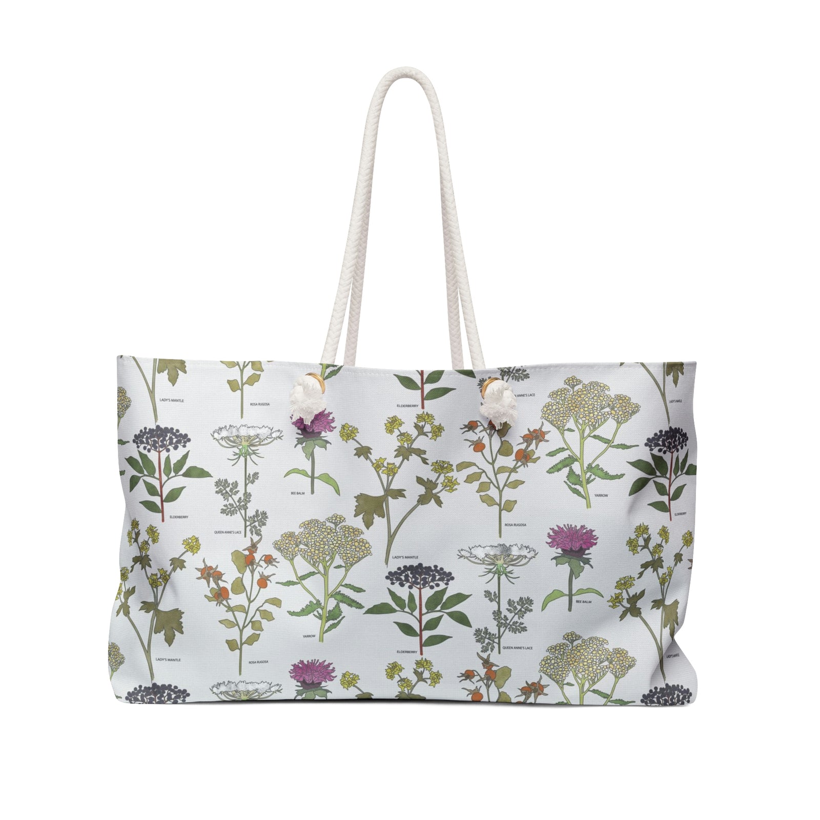 Healing Herbs Weekender Bag in White