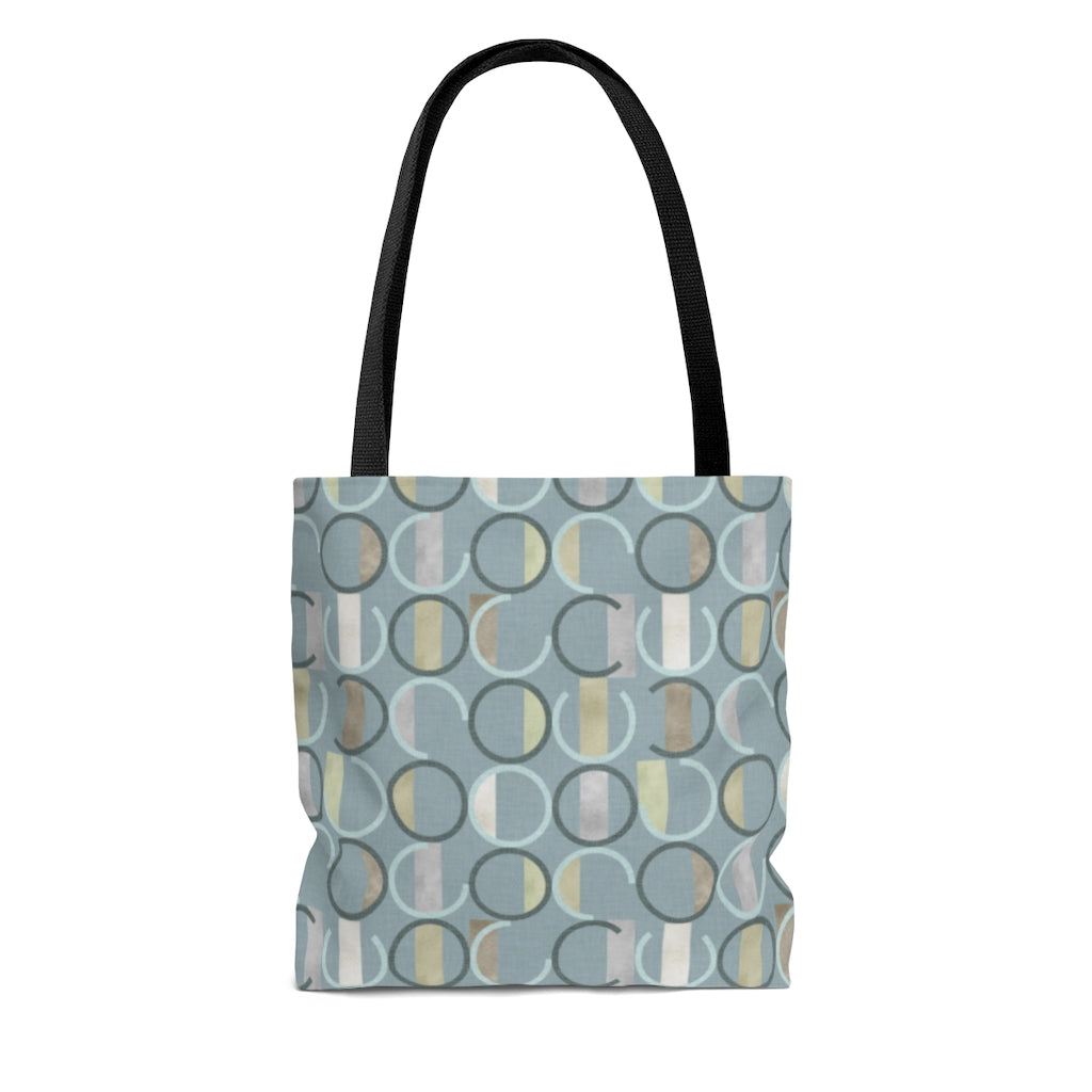 Journey Code Tote Bag in Aqua