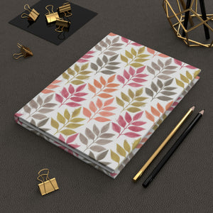 Watercolor Leaves Hardcover Journal Matte in Pink