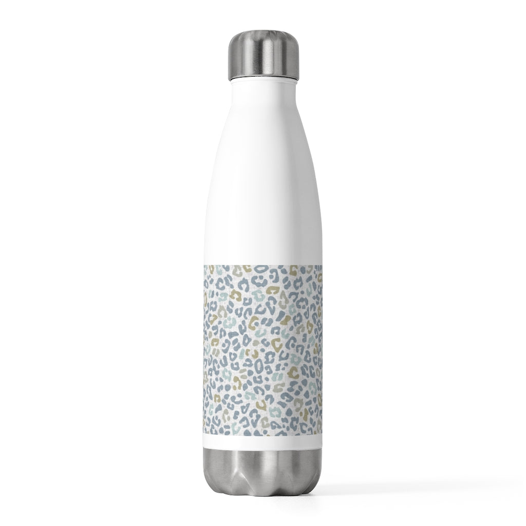 Leopard Love 20oz Insulated Bottle in Light Blue