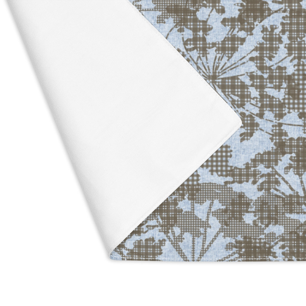 Floral Plaid Placemat in Aqua