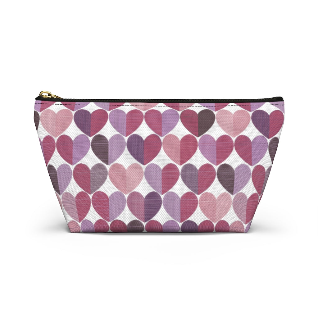 Love Accessory Pouch w T-bottom in Purple