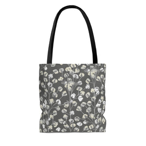 Cotton Branch Tote Bag in Gray