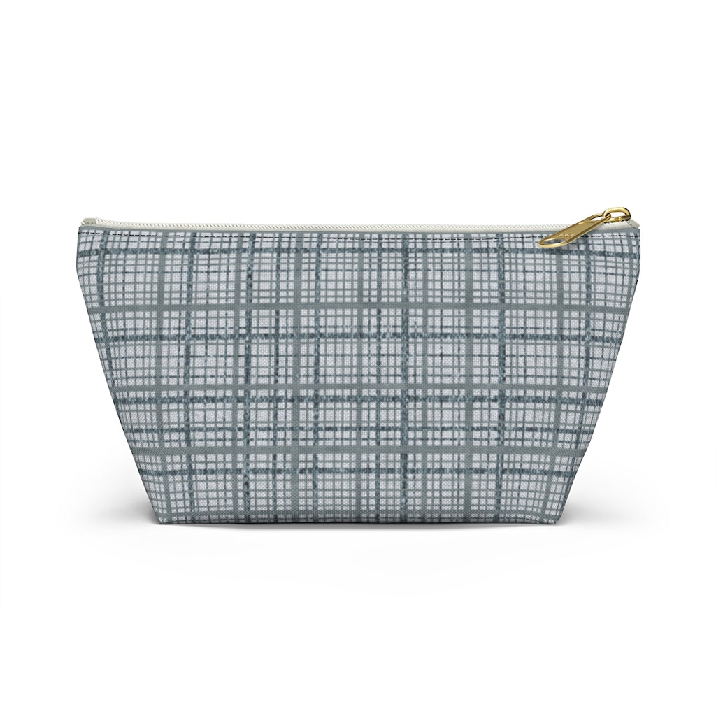 Rogers Tartan Accessory Pouch w T-bottom in Blue