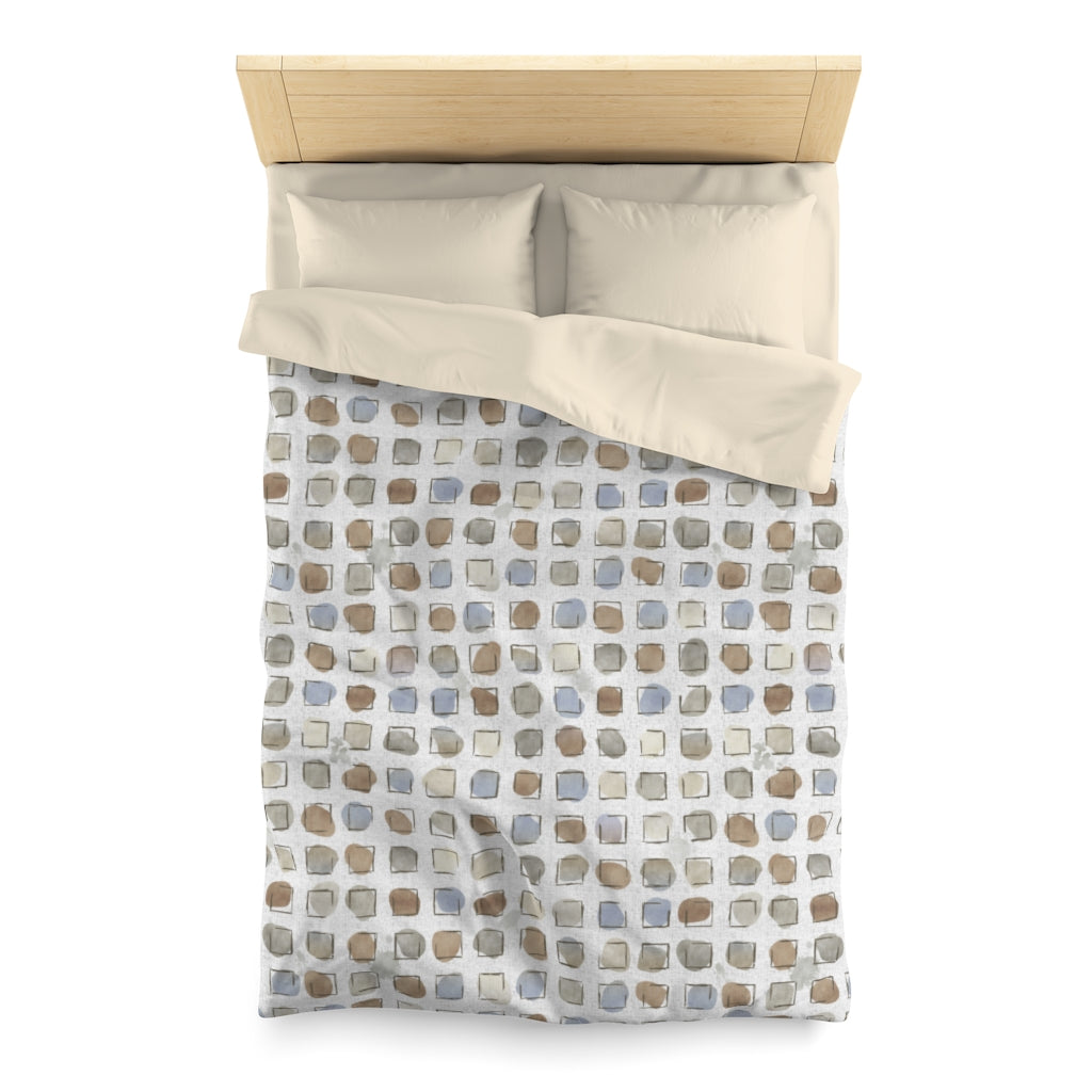Make a Splash Microfiber Duvet Cover in Brown