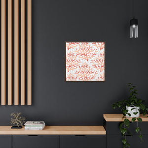 Coral Framed Gallery Wrap Canvas in Coral