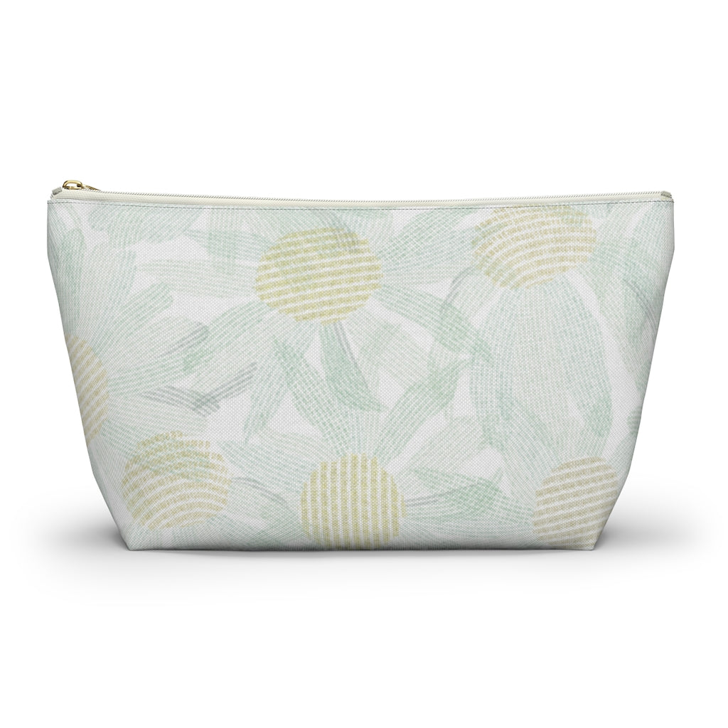 Daisy Chain Code Accessory Pouch w T-bottom in Aqua