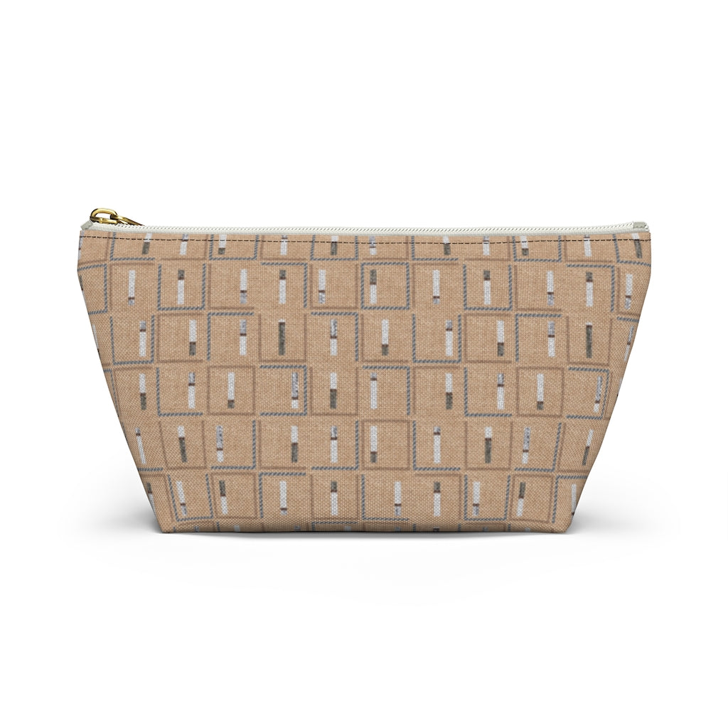Pencil to Paper Accessory Pouch w T-bottom in Terracotta