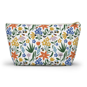 Field of Flowers Accessory Pouch w T-bottom