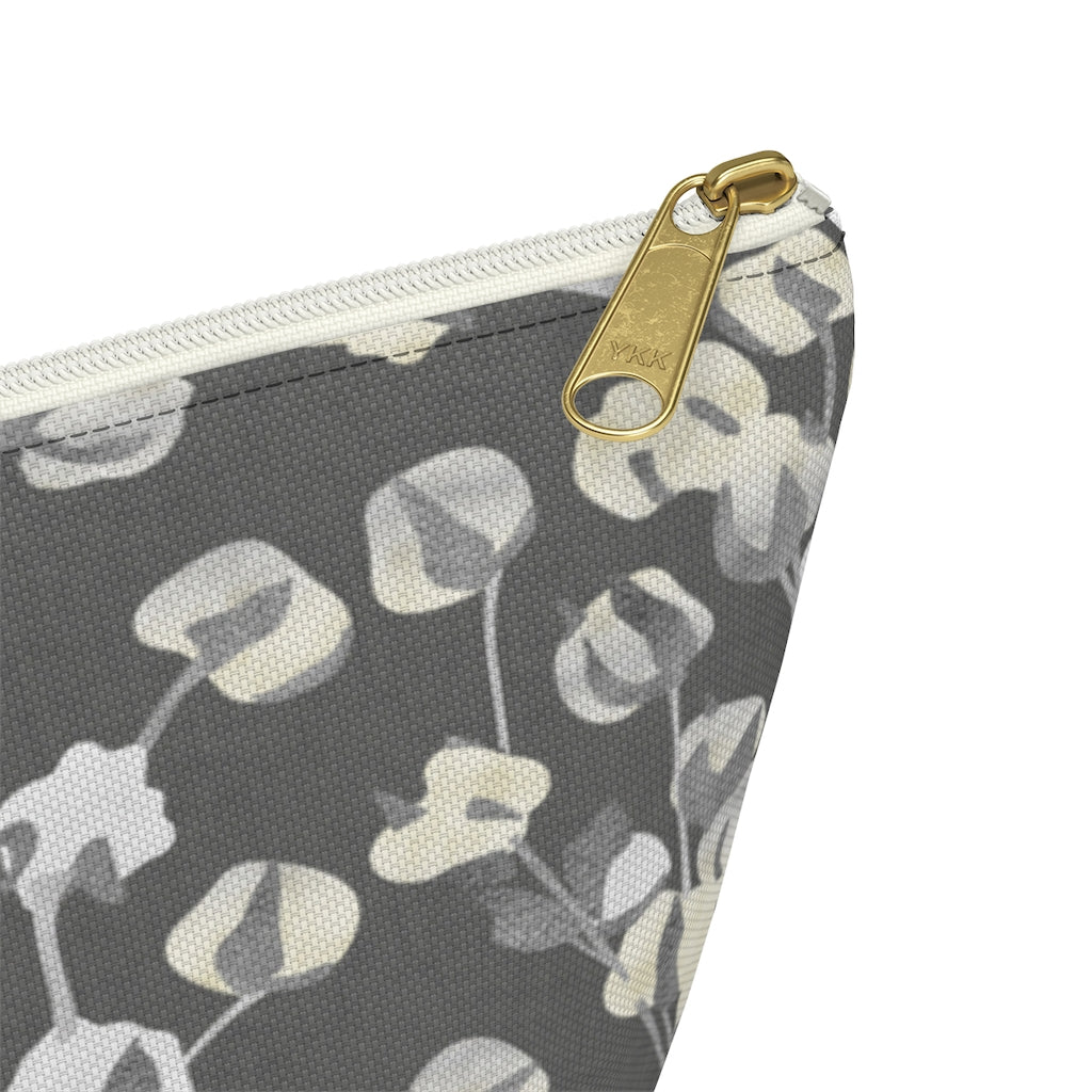 Cotton Branch Accessory Pouch w T-bottom in Gray