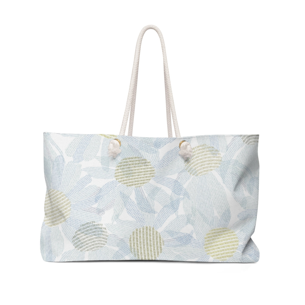 Daisy Chain Code Weekender Bag in Blue