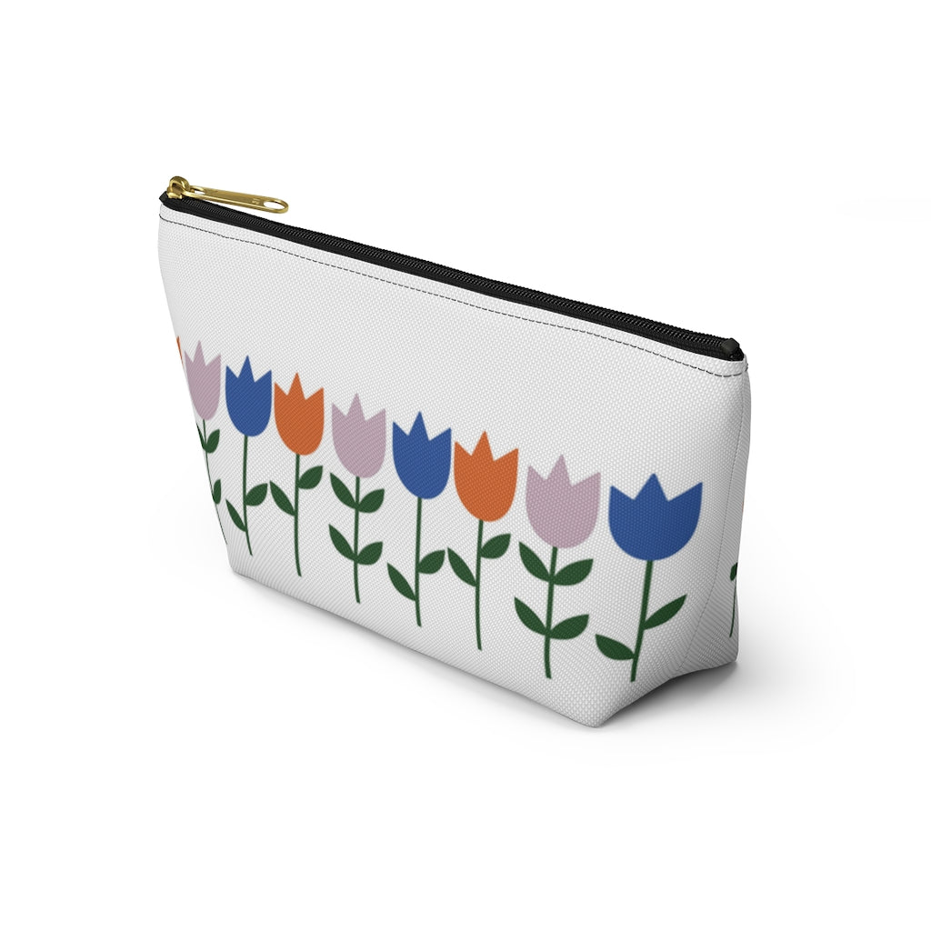 Tulips Pouch Accessory Pouch w T-bottom