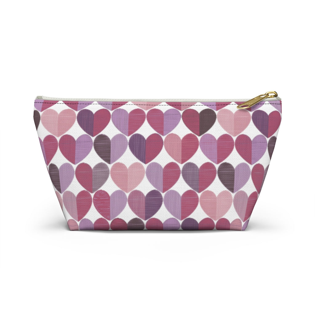 Love Accessory Pouch w T-bottom in Purple