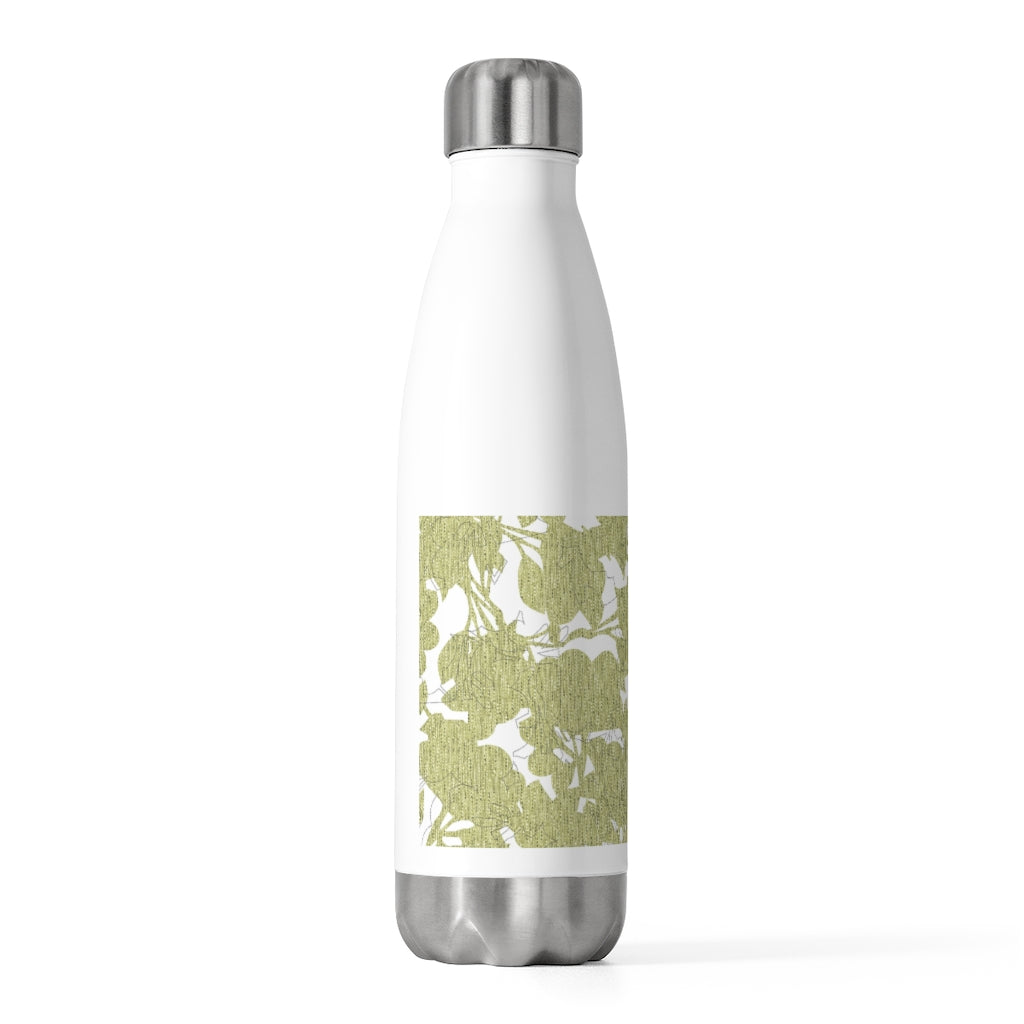 Modern Floral Overlay 20oz Insulated Bottle in Green