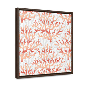 Coral Framed Gallery Wrap Canvas in Coral