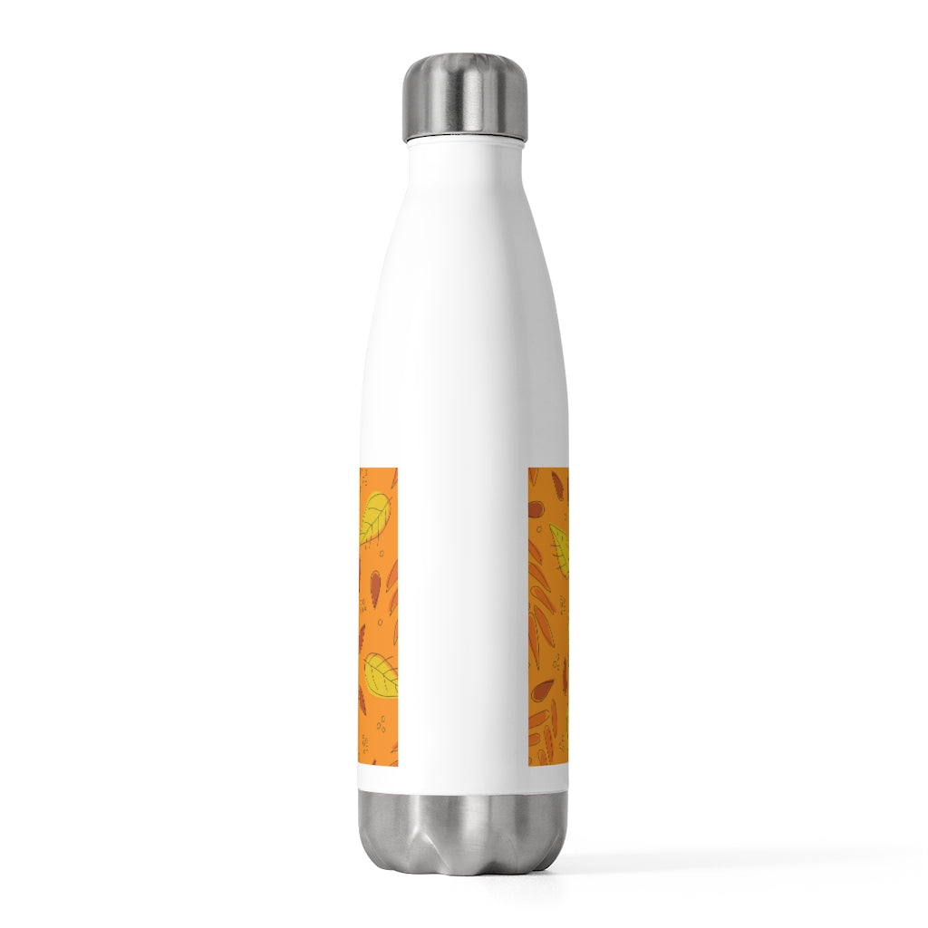 Tossed Leaves 20oz Insulated Bottle in Orange