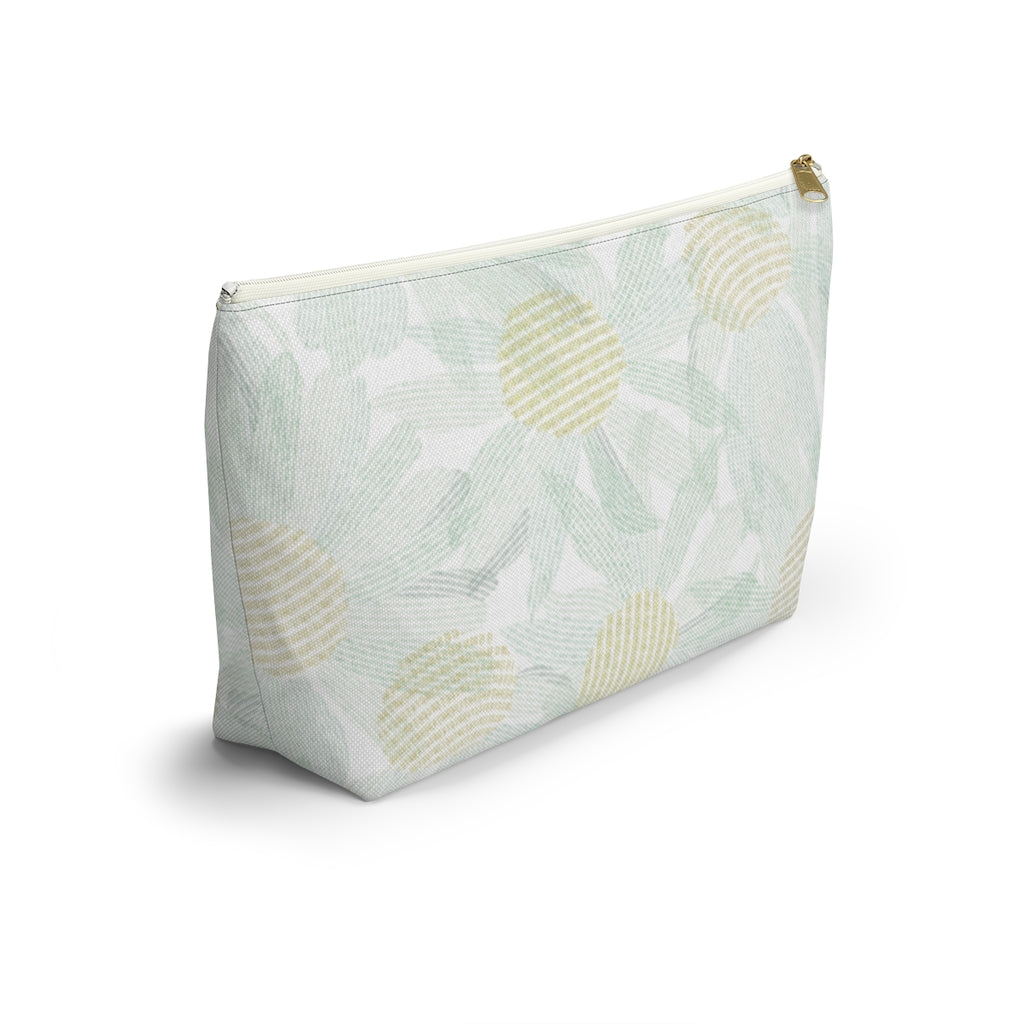 Daisy Chain Code Accessory Pouch w T-bottom in Aqua