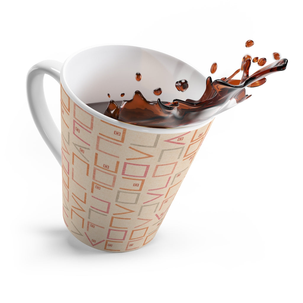Encode Code Latte Mug in Coral