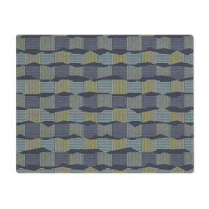Check Stripe Placemat in Navy
