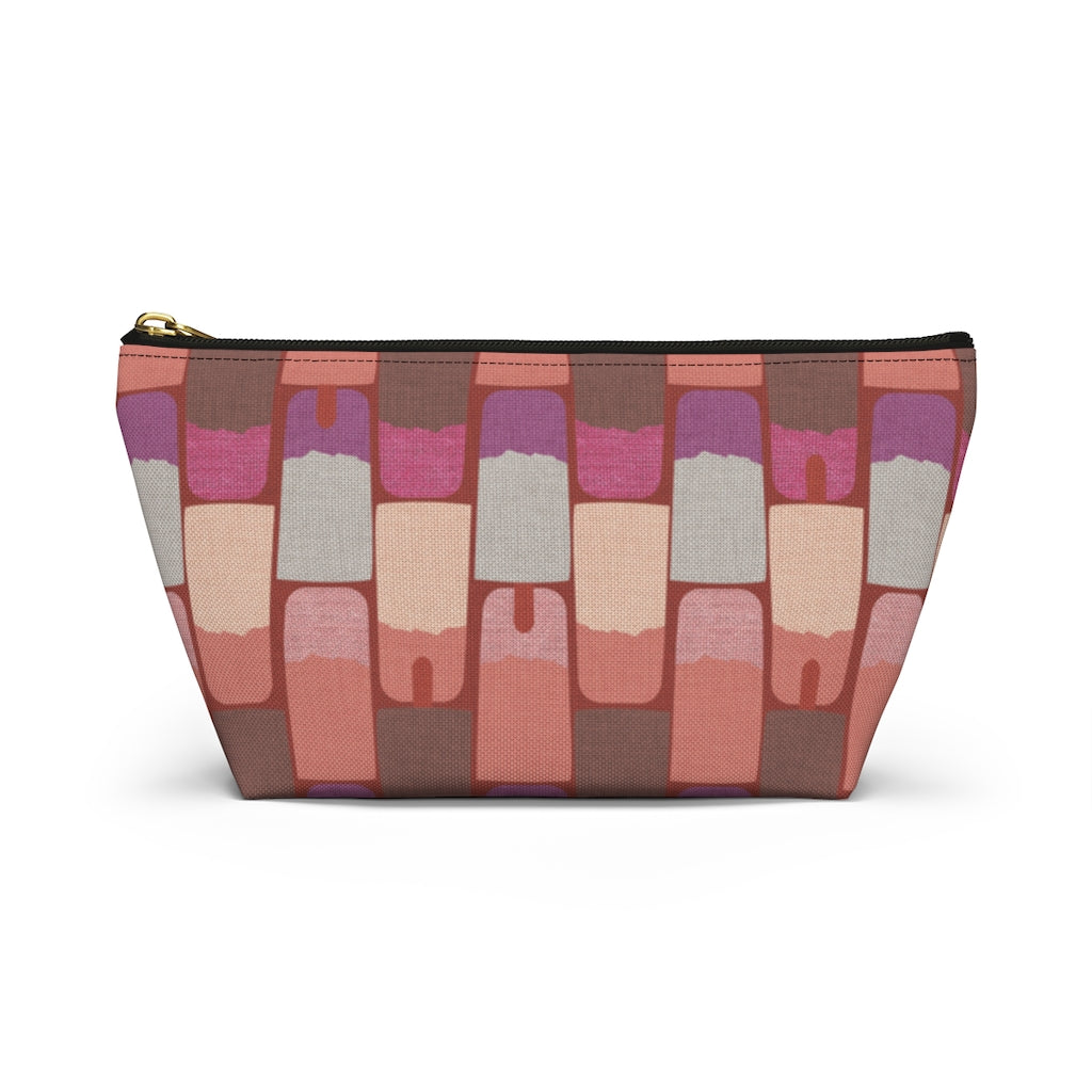 Popsicles Accessory Pouch w T-bottom in Pink