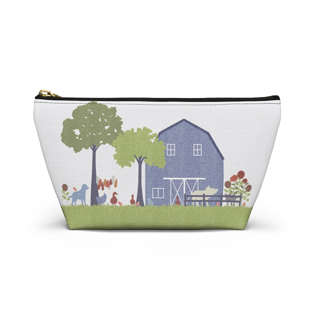 Barnyard Fun Accessory Pouch w T-bottom in Blue