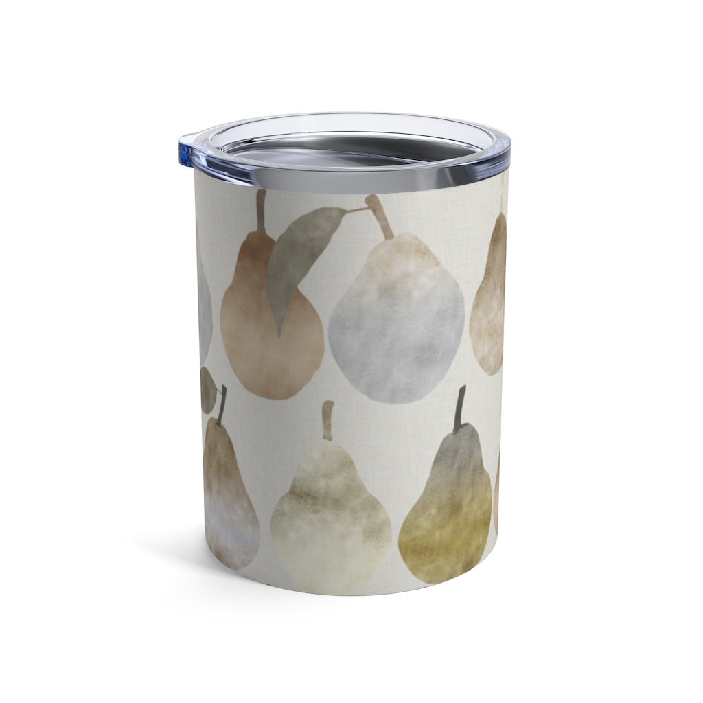 Watercolor Pears Tumbler in Brown