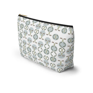 Telegraph Code Accessory Pouch w T-bottom in Aqua