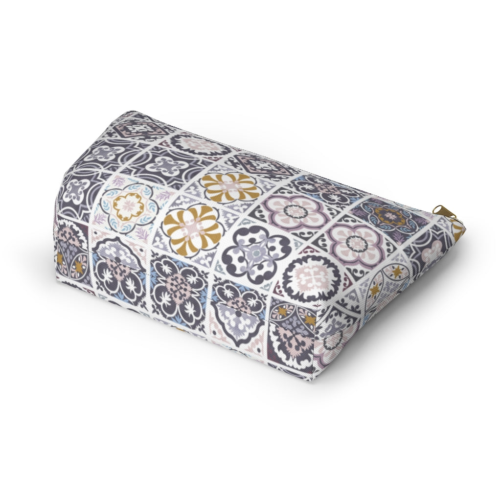 Seville Square Accessory Pouch w T-bottom in Purple