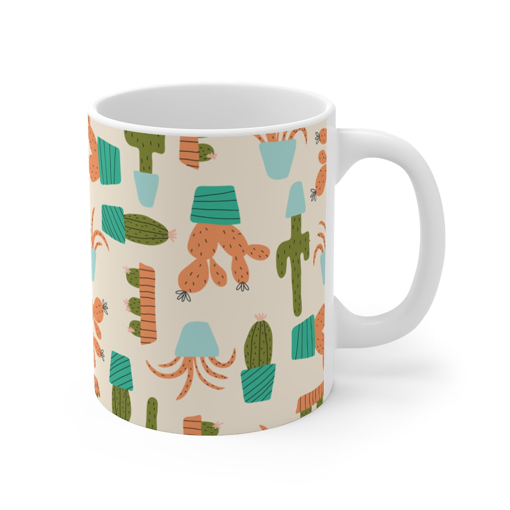 Cactus Mug in Coral