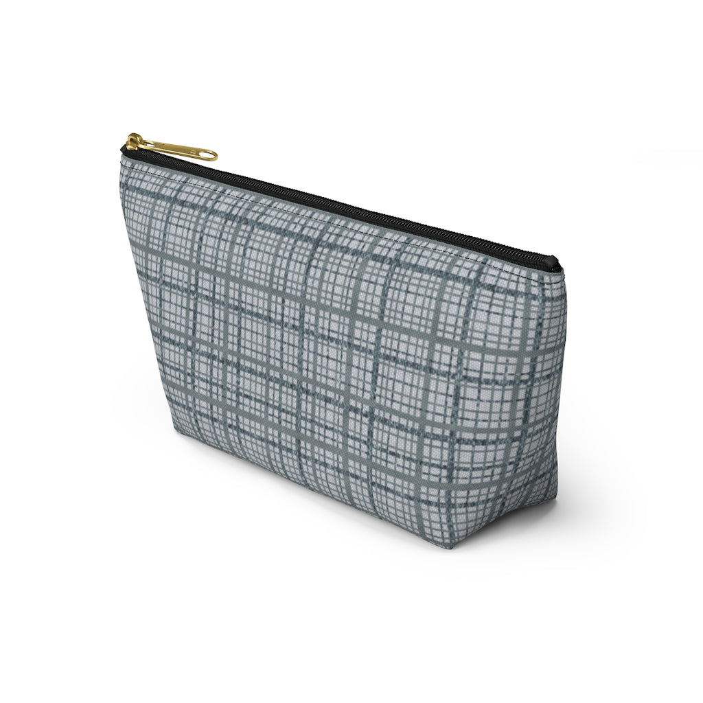 Rogers Tartan Accessory Pouch w T-bottom in Blue