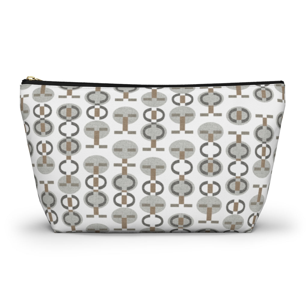 Telegraph Code Accessory Pouch w T-bottom in Gray