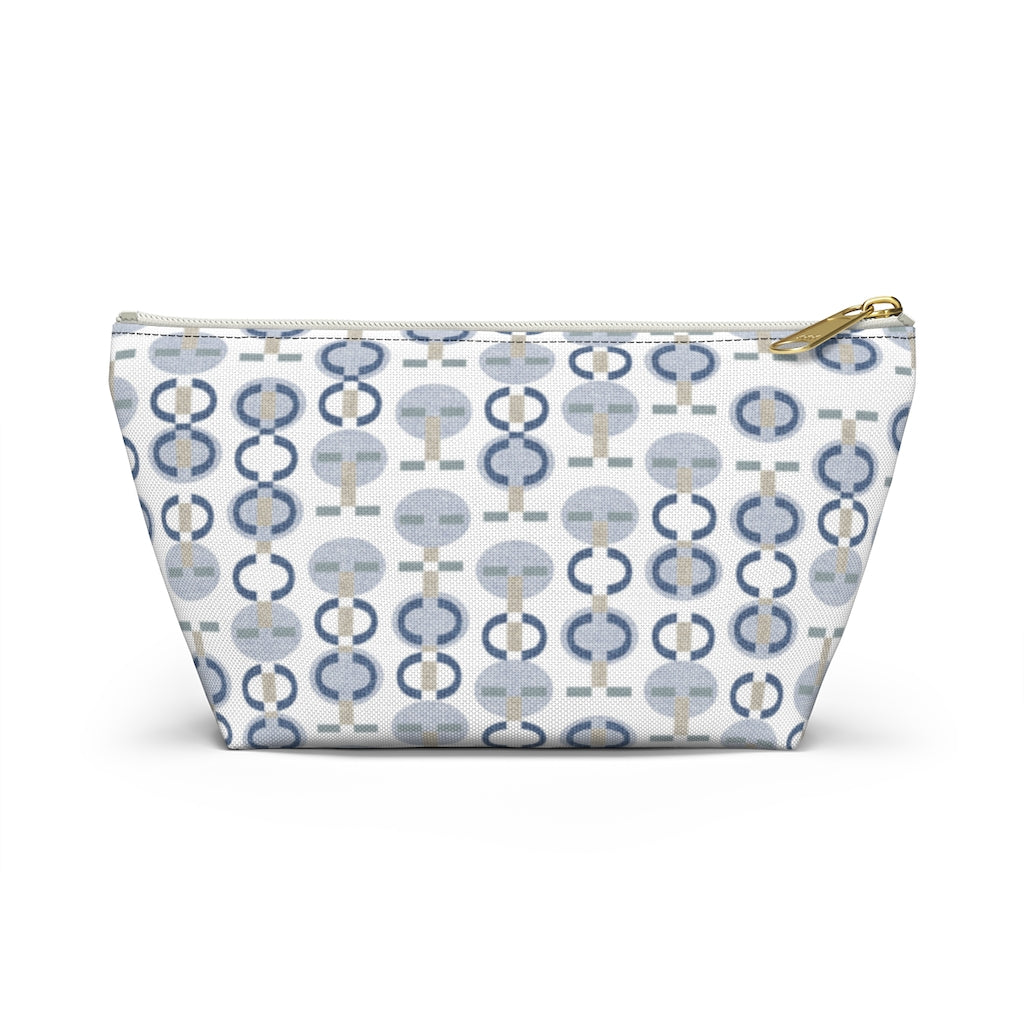 Telegraph Code Accessory Pouch w T-bottom in Blue