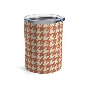 Textured Houndstooth Tumbler in Orange