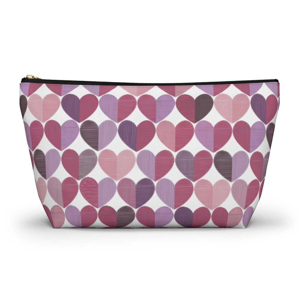 Love Accessory Pouch w T-bottom in Purple
