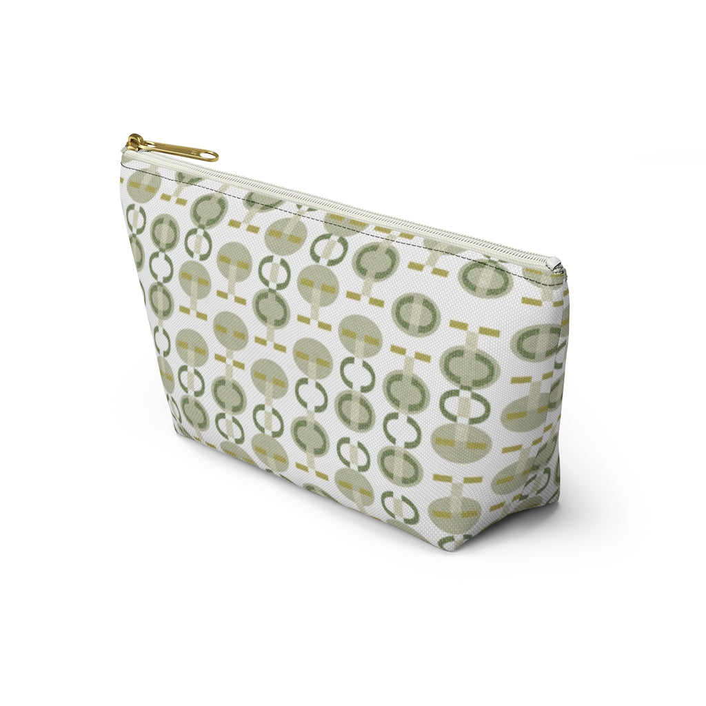 Telegraph Code Accessory Pouch w T-bottom in Green
