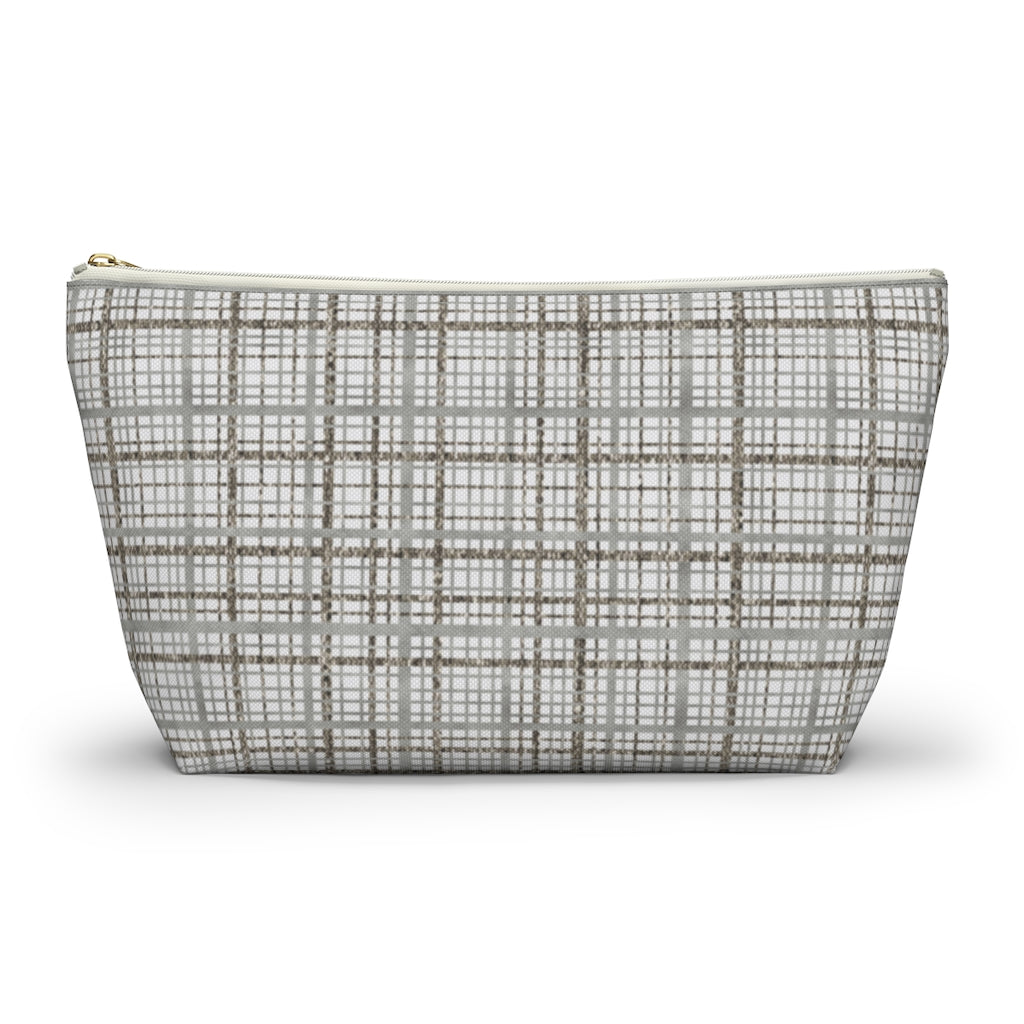 Rogers Tartan Accessory Pouch w T-bottom in Gray