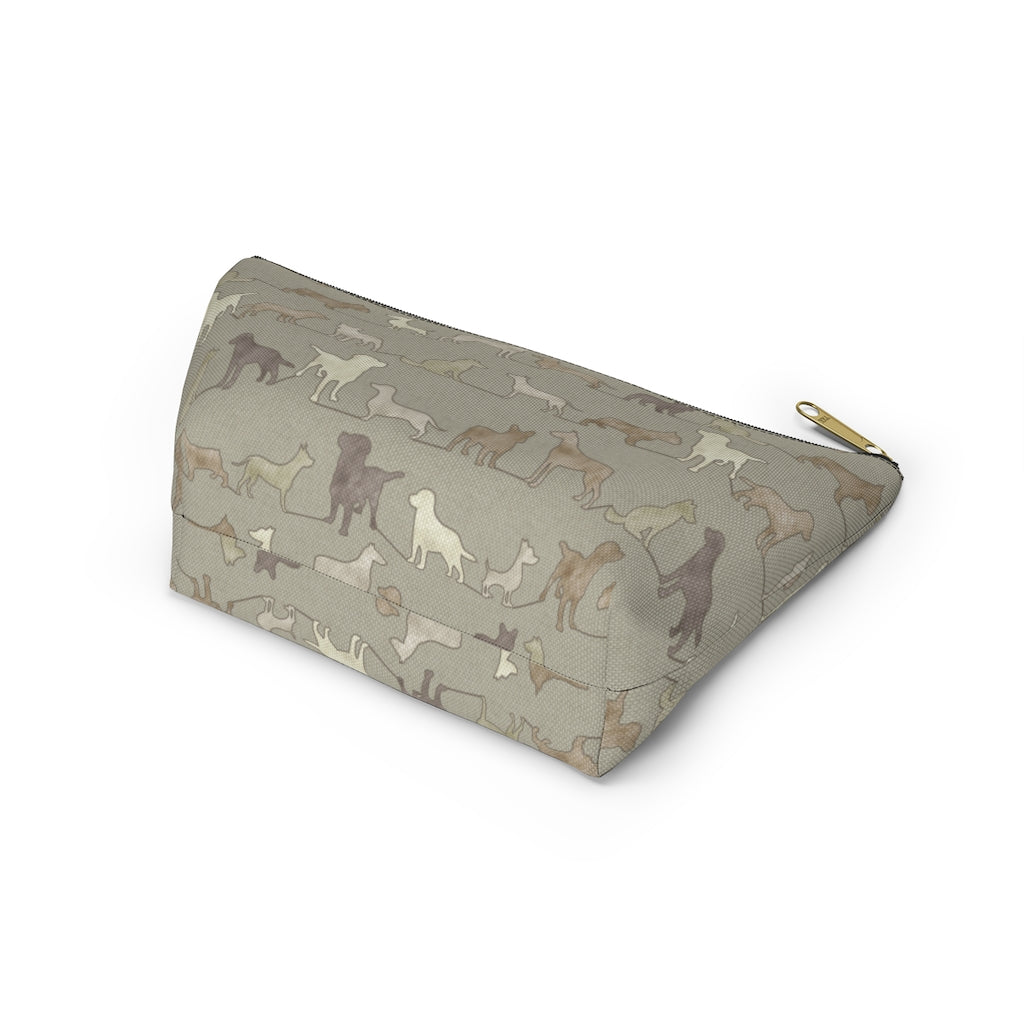 Dogs Accessory Pouch w T-bottom in Brown