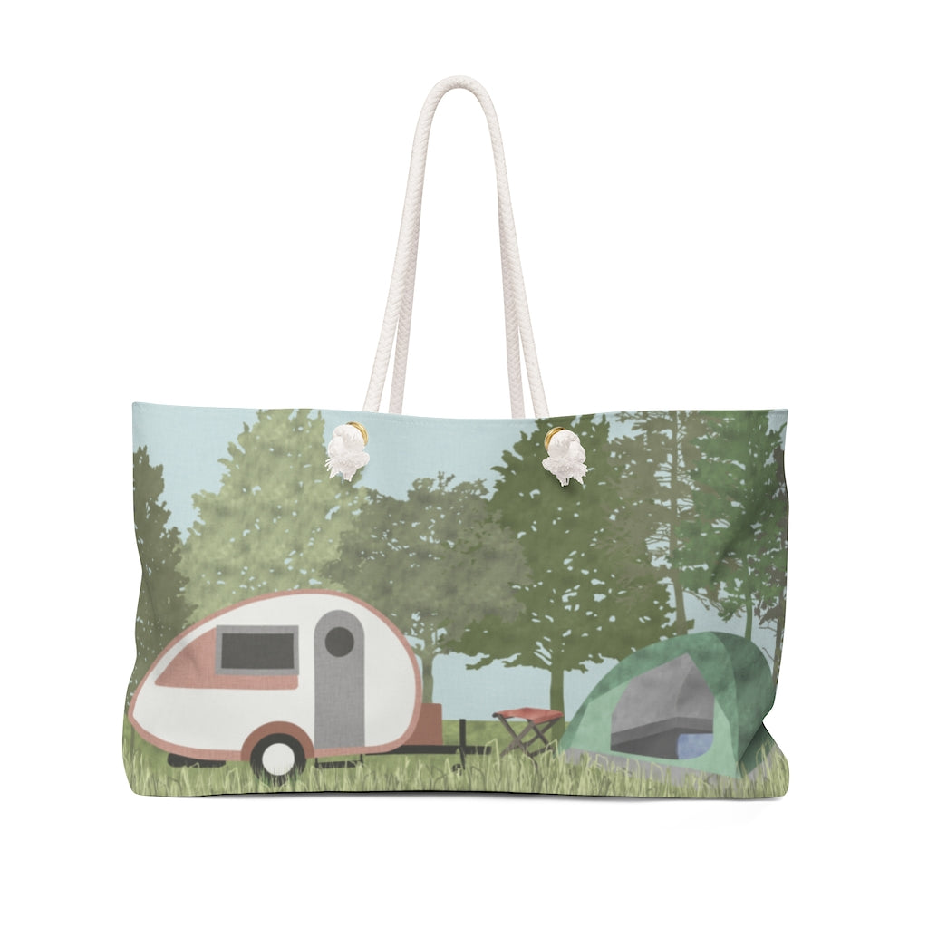 Camping Weekender Bag in Aqua