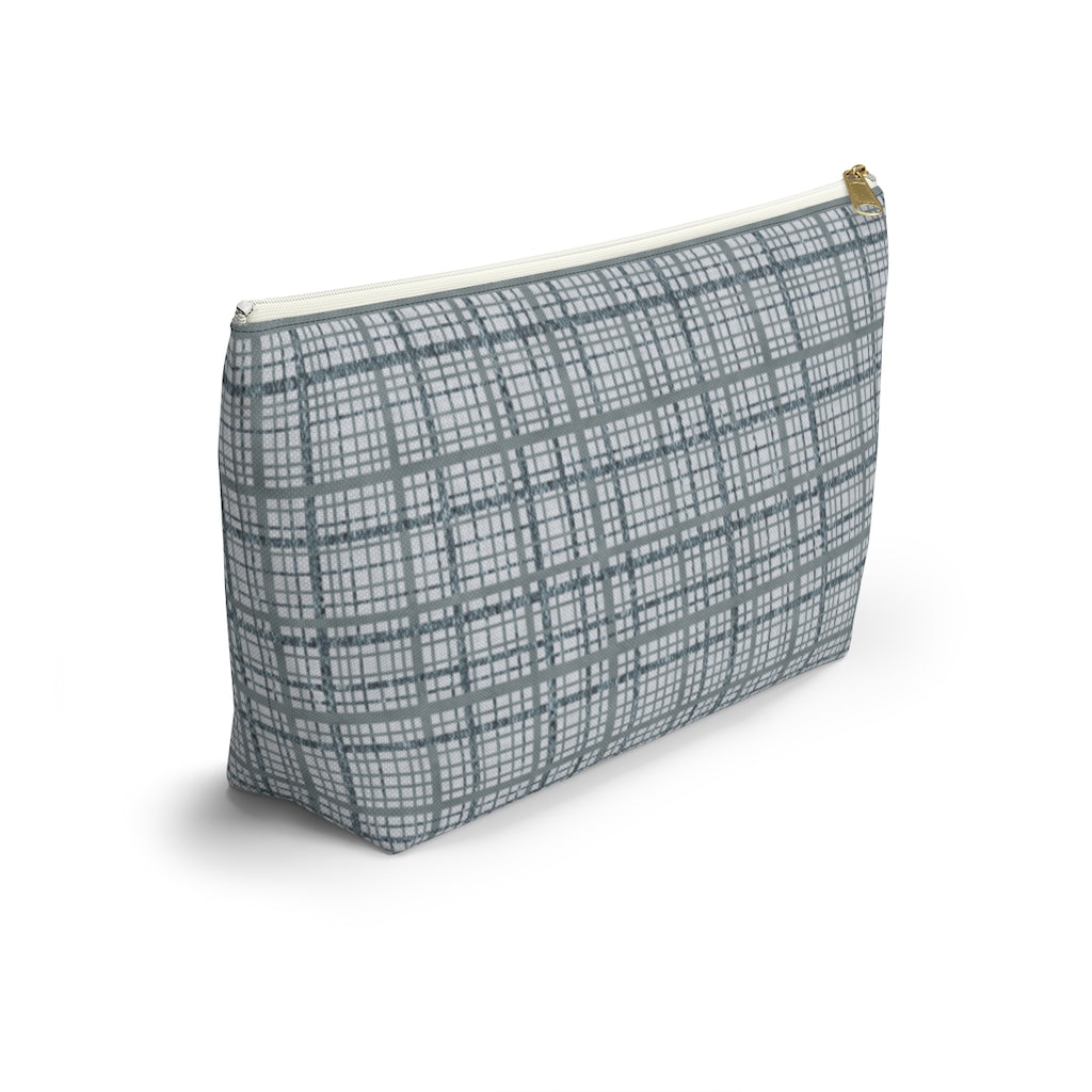 Rogers Tartan Accessory Pouch w T-bottom in Blue