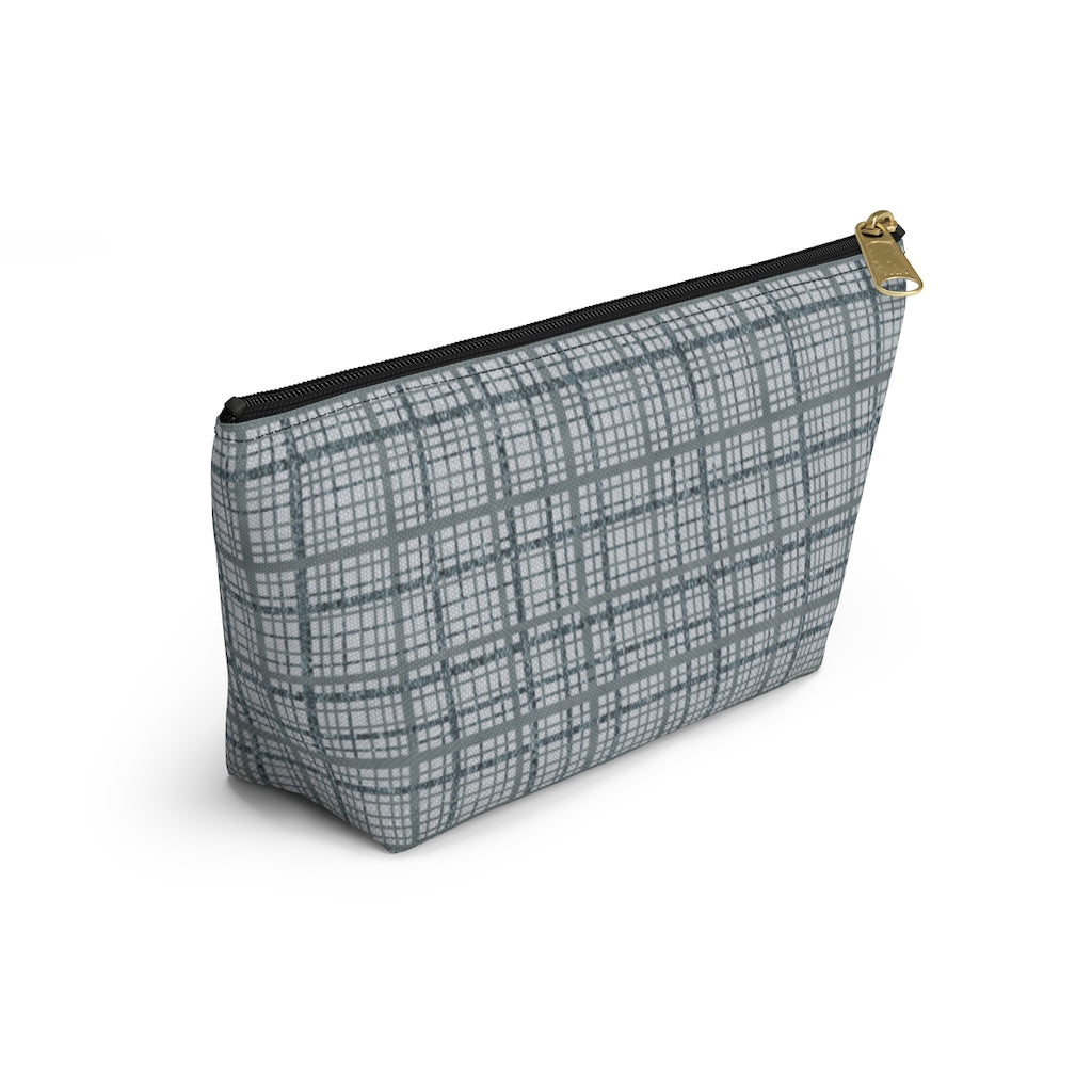 Rogers Tartan Accessory Pouch w T-bottom in Blue