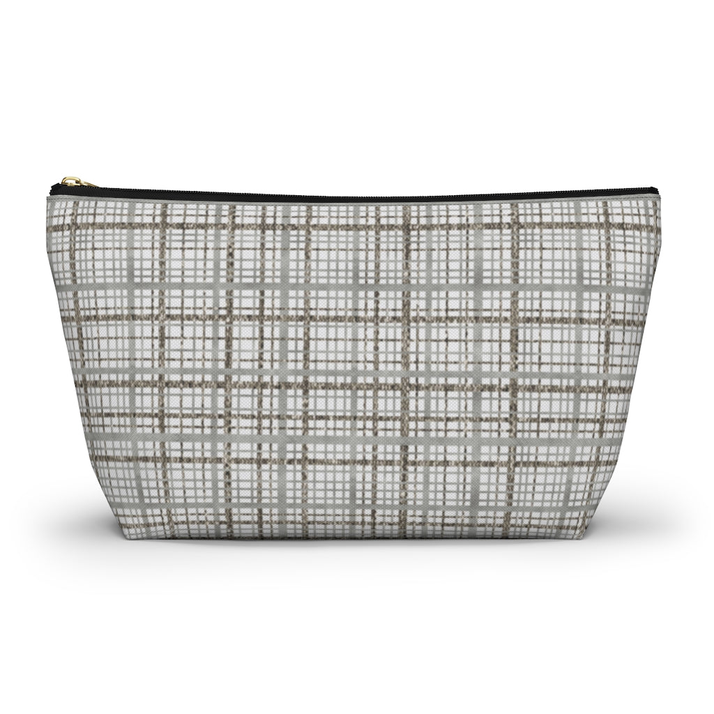 Rogers Tartan Accessory Pouch w T-bottom in Gray
