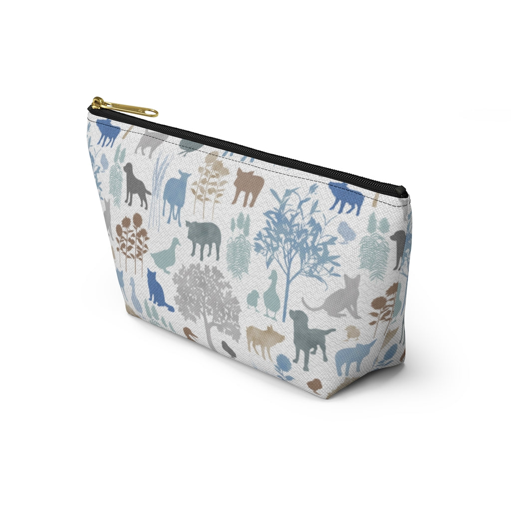 On the Farm Accessory Pouch w T-bottom in Blue