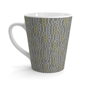 Railroad Code Latte Mug in Gray