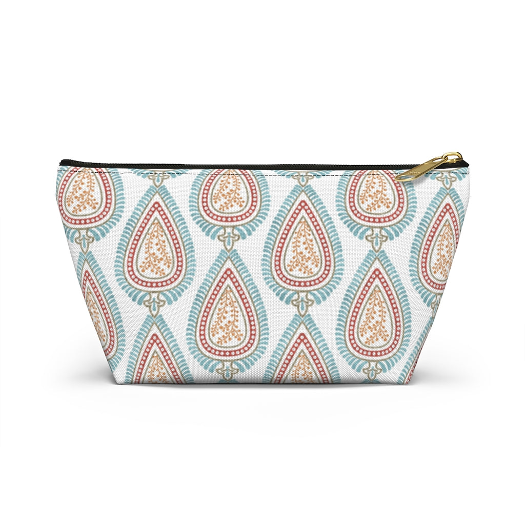 Teardrop Accessory Pouch w T-bottom in Aqua