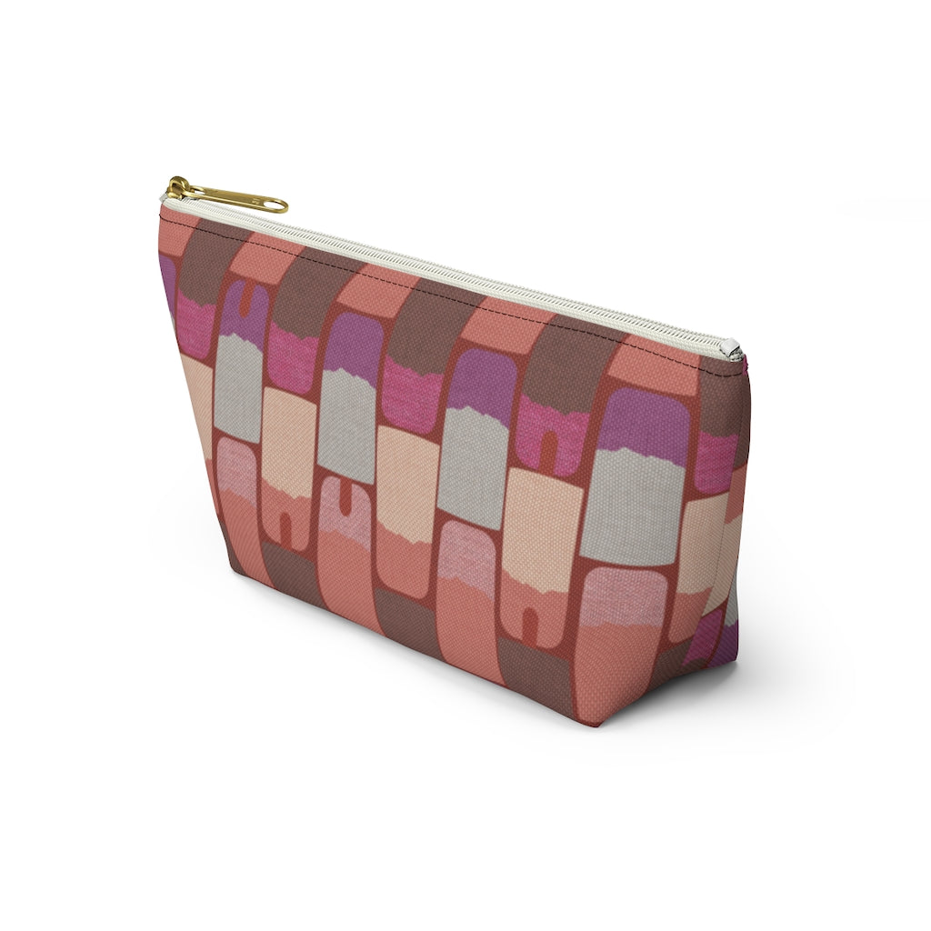 Popsicles Accessory Pouch w T-bottom in Pink